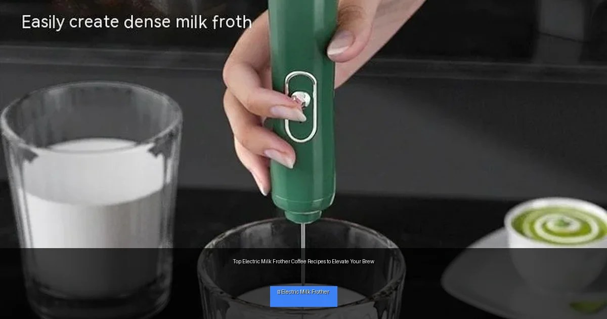 Top Electric Milk Frother Coffee Recipes to Elevate Your Brew