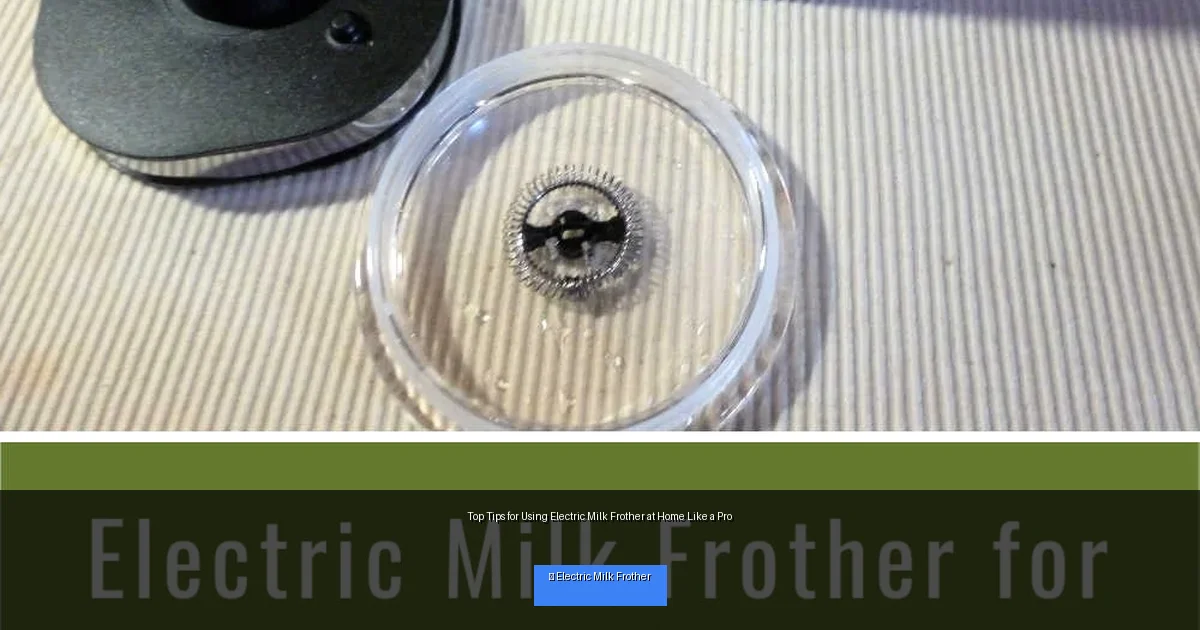 Top Tips for Using Electric Milk Frother at Home Like a Pro