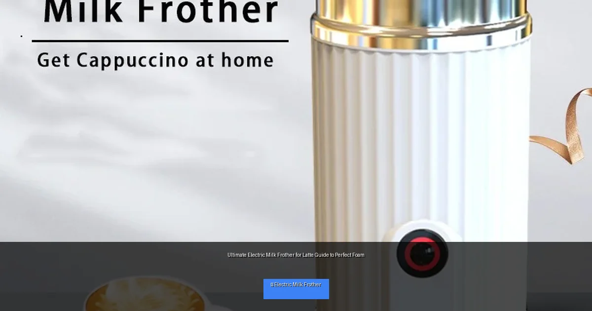 Ultimate Electric Milk Frother for Latte Guide to Perfect Foam