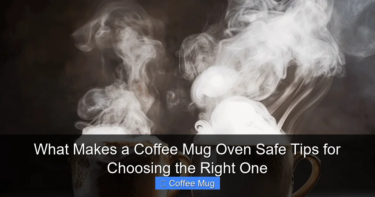 What Makes a Coffee Mug Oven Safe Tips for Choosing the Right One