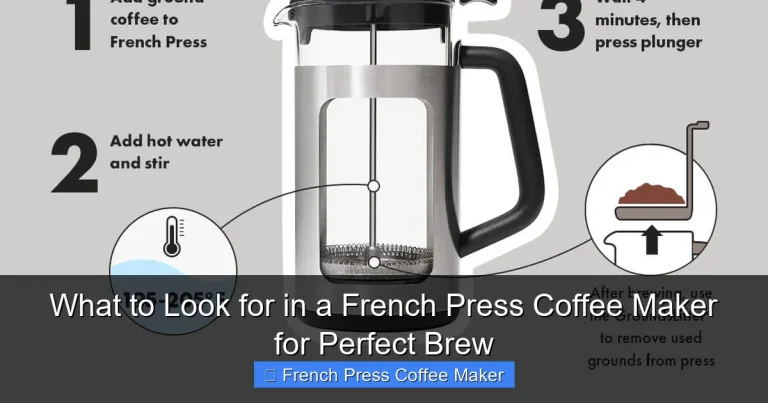 What to Look for in a French Press Coffee Maker for Perfect Brew