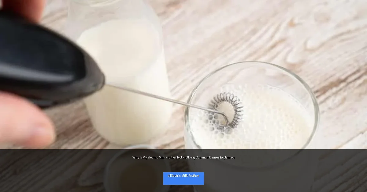Why Is My Electric Milk Frother Not Frothing Common Causes Explained